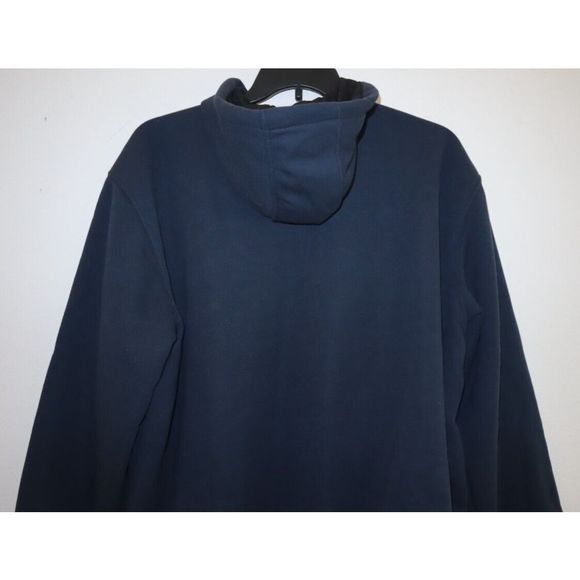 Carhartt Men's Sz L Dark Blue Rain Defender Thermal Lined Hooded Sweatshirt $200 - Picture 6 of 13